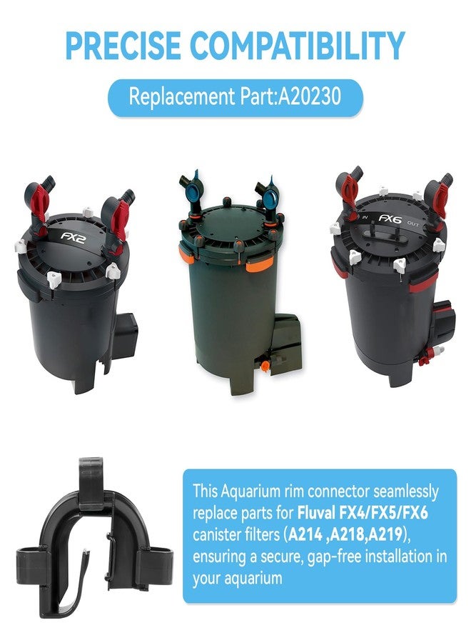 IFERLA 2 Pack Rim Connector Replacement for Fluval Fx4/Fx5/Fx6 Parts, High Performance Canister Filter Accessories, Hose Fitting Rim Connector and Clips Bracket Adapter Parts for Aquarium Fish Tank Filters - Image 2